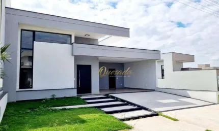Casa térrea nova, à venda, 3 suítes, planejados, piscina, Condomínio Di Roma Piazza Venezia, Indaiatuba.