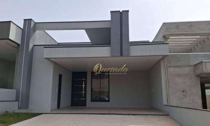 Casa nova, à venda, 3 suítes, planejados, piscina, Condomínio Gran Reserve, Indaiatuba.