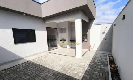 Casa nova à venda, 2 quartos, 1 suíte, quintal,  Jardim Casablanca, Indaiatuba.