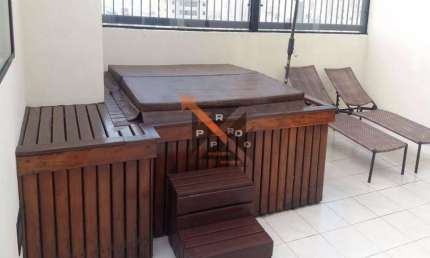 Cobertura na Mooca Varanda Gourmet com churrasqueira e jacuzzi 2 Quartos sendo 1 suíte e 2 vagas com 123 m²