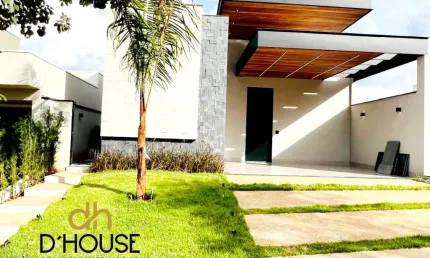LINDA CASA TÉRREA NO CONDOMINIO SAN GRABRIEL - SALAS AMPLAS PÉ DIREITO ALTO - 3 SUITES - ROUPEIRO - COZINHA INTEGRADA COM ESPAÇO GOURMET-LAVABO - VESTIÁRIO - PISCINA COM CASCATA - PERSIANAS AUTOMATIZA