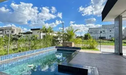 Jn alugo casa 4 suítes e 4 vagas no residencial castanheira