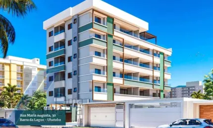 Ubatuba, itaguá - apartamento em construção, com 02 dormitórios, sendo 01 suíte.