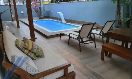 Ubatuba, Tenorio - Casa com 05 dormitorios sendo 03 suites e area de lazer.