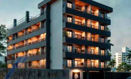 Ubatuba, Pereque Açu - Apartamento em construção com 02 sendo 01 suíte e área de lazer.