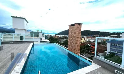 Ubatuba, itaguá - apartamento novo com 02 dormitórios sendo 01 suíte, bem localizado com área de lazer.