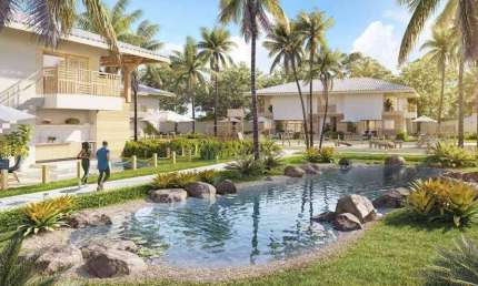 Imbassaí| Village 166 m2| 2 suítes| 2 vagas| Garden Privativo| Cond. entre o rio e o mar