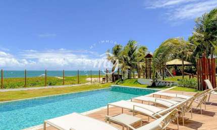 Itacimirim|Aptº Pé na Areia|Terraço e Piscina Vista Mar|142 m²|3 Suítes|2 Vagas|Mobiliado