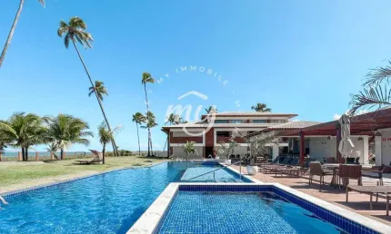Itacimirim| Apartamento Duplex 95 m²| Vista mar| 2 Suítes| 2 Vagas| Pé na areia