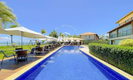 Itacimirim| Apartamento Duplex 88m²| Pé na Areia| Mobiliado| 2 Suítes| 2 Vagas