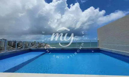 Amaralina| Apartamento Studio com 16m2| Nascente| Mobiliado| em Condominio Frente Mar