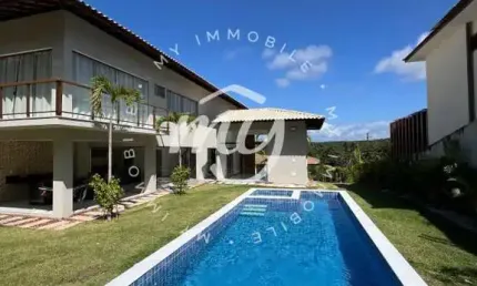 Praia do forte| casa luxuosa duplex| mobiliada| 340 m2| 5 suítes| área gourmet| piscina