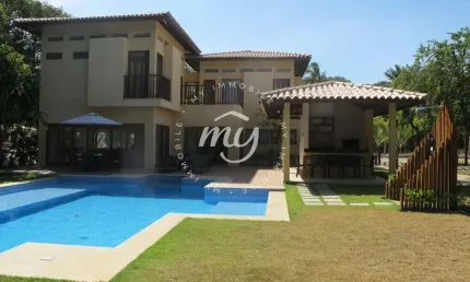 Costa do Sauipe| Casa Duplex com 415m²| Mobiliada| 4 Suites| 5 Vagas