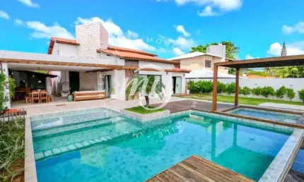 Guarajuba| Casa Duplex| 260m²| a 150m da Praia| 6 Dormitórios| Piscina e Area Gourmet
