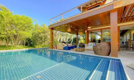Praia do Forte| Casa Duplex| 480m²| Alto Padrão| Mobiliada| 5 Suítes