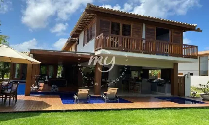 Praia do Forte| Casa Duplex com 480m²| Alto Padrão| Mobiliada| 5 Suítes| Churrasqueira