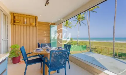 Itacimirim| Aptº Superior 85m²| 3 Suítes| 2 Vagas| Mobiliado| Pé na Areia| Vista Mar| Nascente