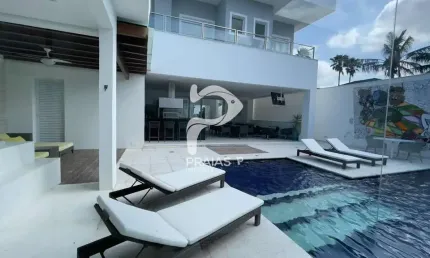 Casa em condomínio fechado com 5 quartos à venda na abilio josé vasconcelos carvalho (rua 67), --, jardim acapulco, guarujá por r$ 4.600.000