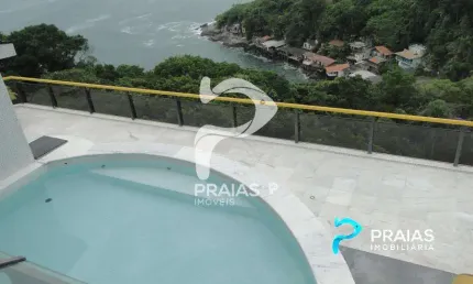 Cobertura com 4 quartos à venda na Dois, --, Morro Sorocotuba, Guarujá por R$ 3.300.000