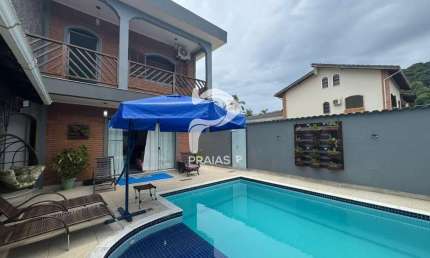Casa em condomínio fechado com 3 quartos à venda na Adilia Carneiro, --, Balneario Praia do Perequê, Guarujá por R$ 1.600.000