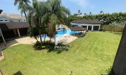 Casa em condomínio fechado com 5 quartos à venda na milton mussa gaze (av. 09), --, jardim acapulco, guarujá por r$ 4.900.000