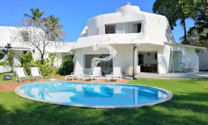 Casa em condomínio fechado com 5 quartos à venda na das amendoeiras, --, balneário praia do pernambuco, guarujá por r$ 3.300.000