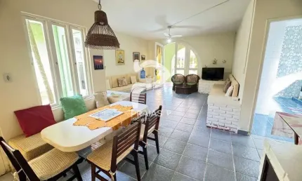Casa em condomínio fechado com 4 quartos à venda na georg telewny, --, balneário praia do pernambuco, guarujá por r$ 600.000