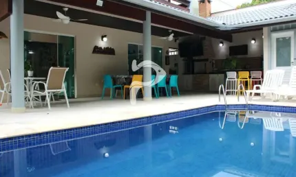 Casa em condomínio fechado com 5 quartos à venda na alameda urubupunga, --, riviera, bertioga por r$ 3.300.000