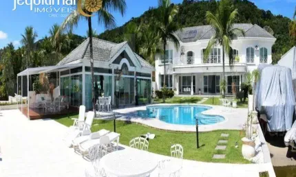 Casa em condomínio fechado com 5 quartos para alugar no Balneario Praia do Perequê, Guarujá  por R$ 42.000