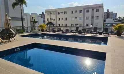 Apartamento 2 quartos com vaga de estacionamento e condomínio completo