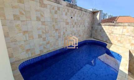 Cobertura com 144m², 3 Dorms (2 suítes), Piscina e Churrasqueira, para Venda ou Locação a 350m da Praia da Enseada, Bertioga.