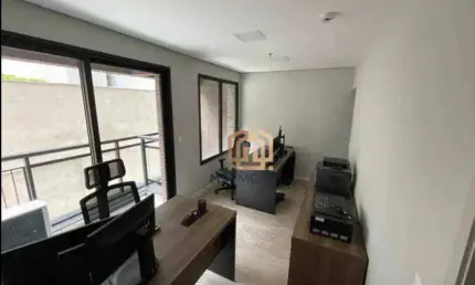 Sala linda, 27m², mobiliada, 1 Vaga. À venda no Paraíso.