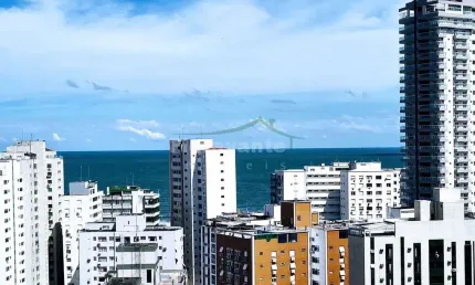 Apartamento com 3 suítes, boqueirão, santos. vista para o mar.