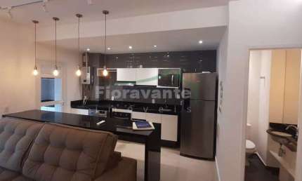 APARTAMENTO no GONZAGA  1 SUÍTE - VARANDA GOURMET - LAZER TOTAL