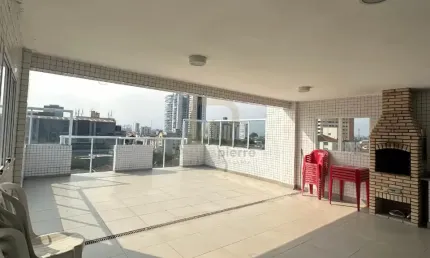 APARTAMENTO COM LAZER NA COBERTURA NO BOQUEIRÃO – SANTOS