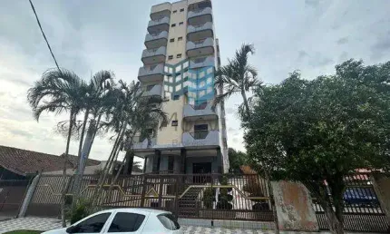Apartamento de praia para venda em praia grande, maracanã, 2 dormitórios, 1 suíte, 1 banheiro