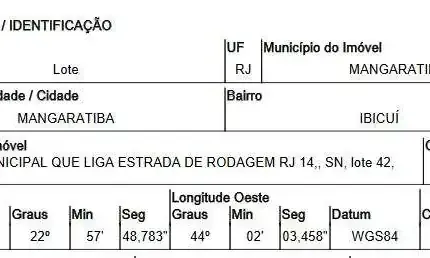 Oportunidade Única em MANGARATIBA - RJ | Tipo: Terreno | Negociação: Venda Direta Online  | Situação: Imóvel