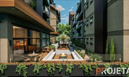 Apartamento com 1 suíte, lavabo, 59,03m², 1 vaga, no Centro de Gramado