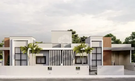CASA GEMINADA SENDO 2 DORMITÓRIOS/ QUARTOS COM 1 SUÍTE NO BAIRRO FORQUILHAS - SÃO JOSÉ NO VALOR DE R$ 610.000,00.