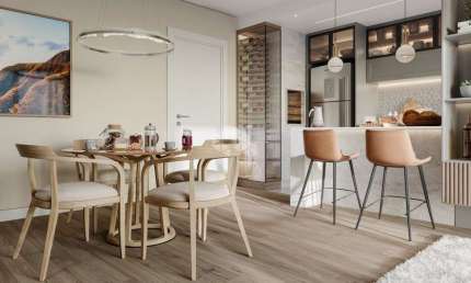 Apartamento 2 dormitórios, 63,02m², 1 vaga, condição de pagamento em até 48 meses