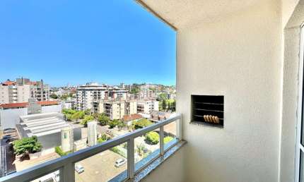 Apartamento de 2 dormitórios, cozinha, sala, sacada com churrasqueira e 1 vaga de garagem, bairro Vila Rosa. Aceita financiamento e FGTS