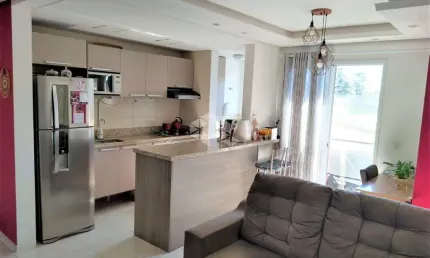Apartamento semimobiliado, 2 dormitórios, 1 vaga, bairro Fátima, Canoas