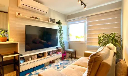 Apartamento com suíte, 2 dormitórios, box coberto em condominio com infra estrutura completa - Cond. ICON