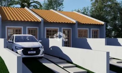 Casa geminada em construção com 1 dormitório no bairro Distrito Industrial!