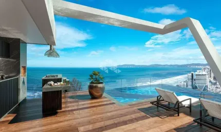 Apartamento com 2 suítes e varanda gourmet em itapema