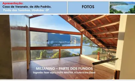 Casa de alto padrão com  4 suítes  5  vagas  Toninhas  Ubatuba  SP