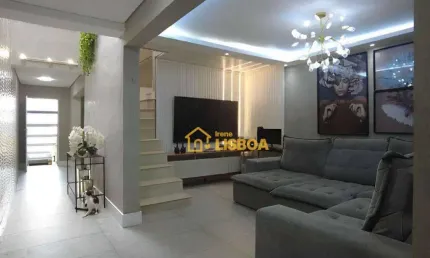 Sobrado à venda, 150 m² por r$ 845.000,00 - vila aquilino - santo andré/sp