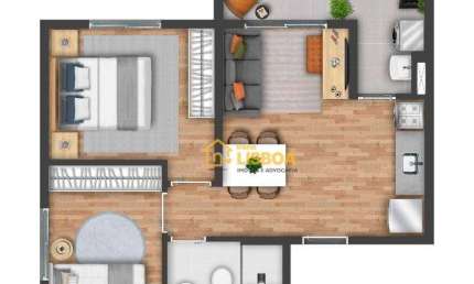 Apartamento com 2 dormitórios à venda, 42 m² por R$ 396.800,00 - Chácara Califórnia - São Paulo/SP