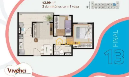 Apartamento com 2 dormitórios à venda, 45 m² por r$ 372.900 - jardim egle - são paulo/sp