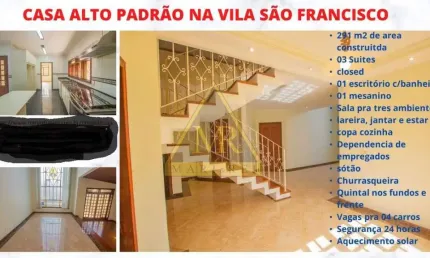 VILA SAO FRANCISCO LINDO SOBRADO IMPECAVEL ACEITA PERMUTA